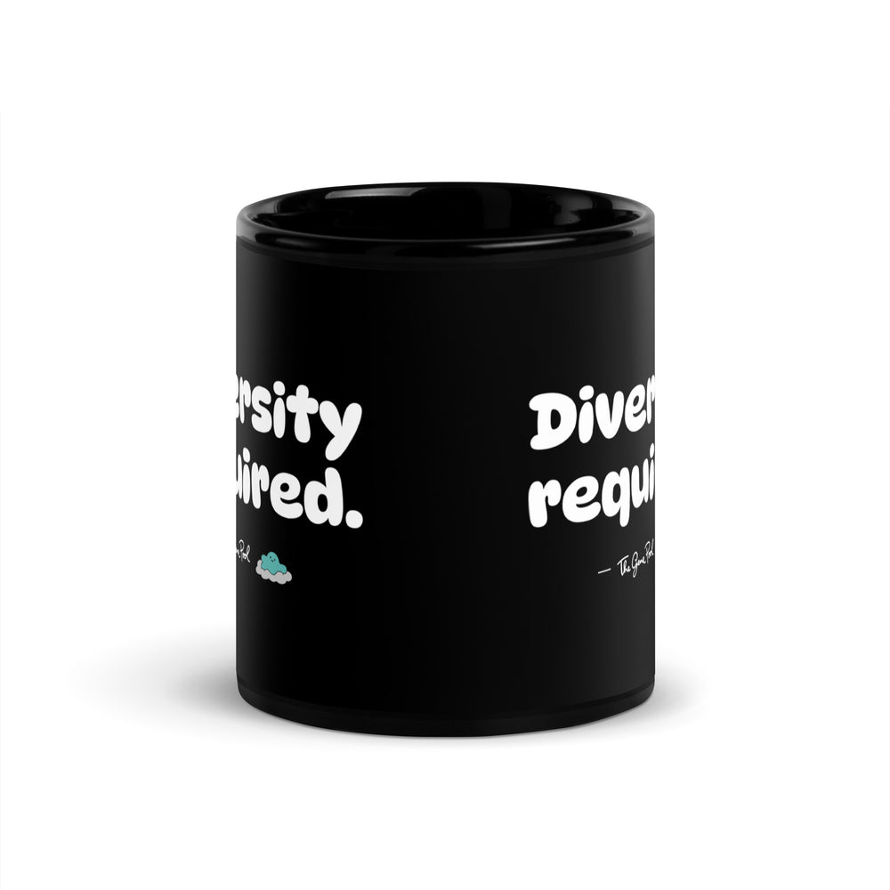 The Gene Pool — Saying Mug — black mug with saying, signature and character, view 2